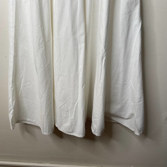 Vintage 90s Rabbit Designs White Tortoiseshell Button Front Midi Shirt Dress 6 - Picture 13 of 16